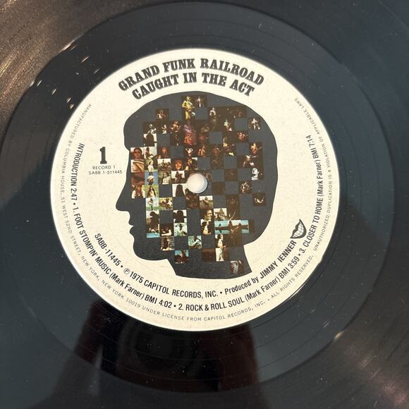 Grand Funk Railroad - Caught In The Act Double Live Vinyl LP - 1975- SABB-511445 - Picture 7 of 16